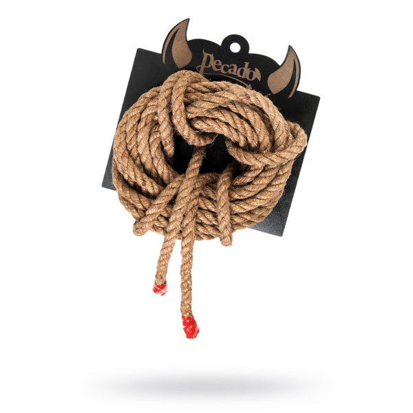 Веревка профи-джут Pecado BDSM, Шибари, 8 мм, 5 м