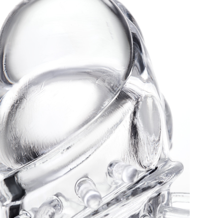 Насадка на пенис A-Toys by TOYFA Fril с вибропулей, TPR, прозрачная, 13,4 см