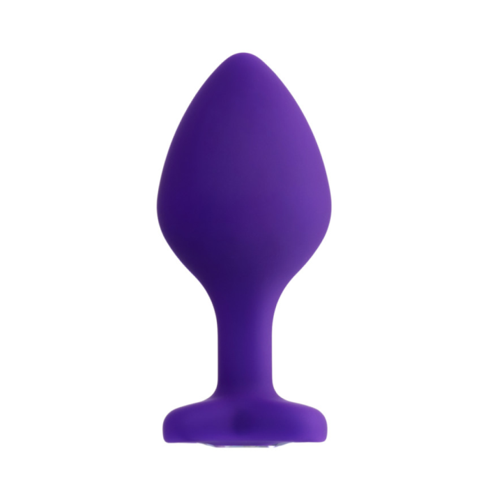 Анальная втулка ToDo by Toyfa Diamond Heart, силикон, фиолетовый, 8 см, Ø 3,5 см