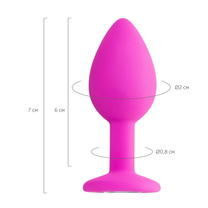 Анальная втулка ToDo by Toyfa Brilliant, силикон, розовая, 7 см, Ø 2,8 см, 50 г