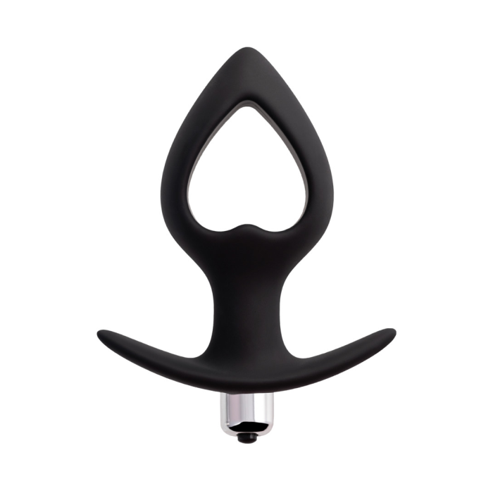 Анальная вибровтулка-расширитель POPO Pleasure by TOYFA Cordis M, силикон, черная, 14 см, Ø 5,5