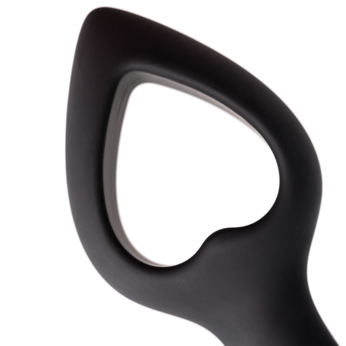 Анальная вибровтулка-расширитель POPO Pleasure by TOYFA Cordis M, силикон, черная, 14 см, Ø 5,5