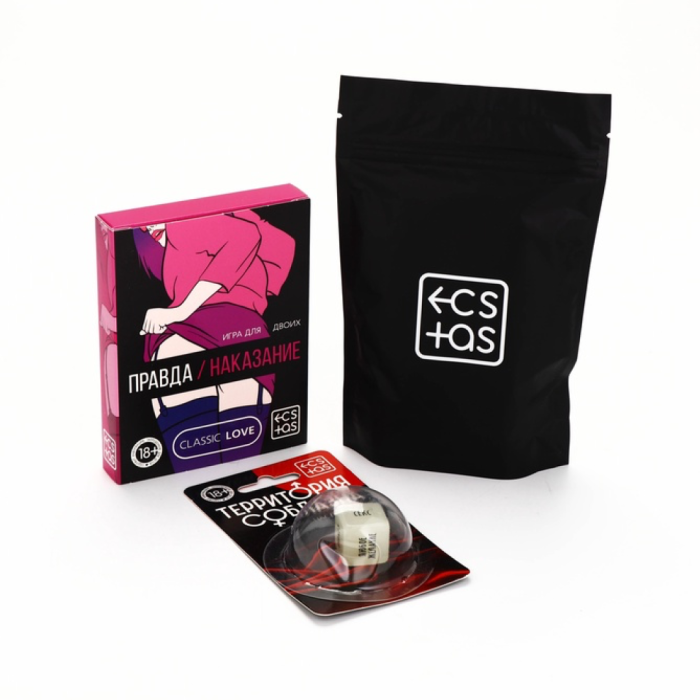 Набор «Правда/наказание», 70 карт, кубик, пробка, маска