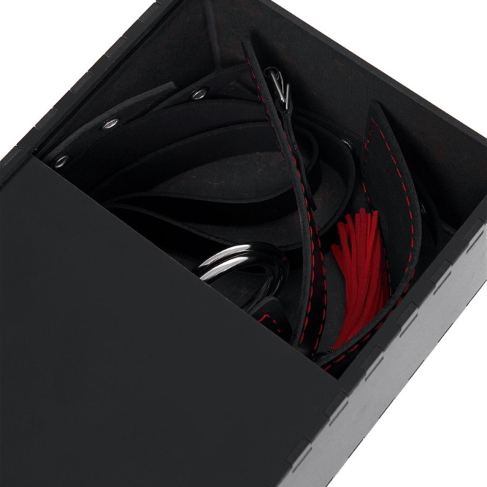 Бондажная система Pecado BDSM, для фиксации рук и поддержки ног, натуральная кожа, черная