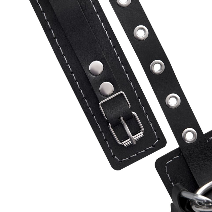 Чокер-ошейник Pecado BDSM, натуральная кожа, черный