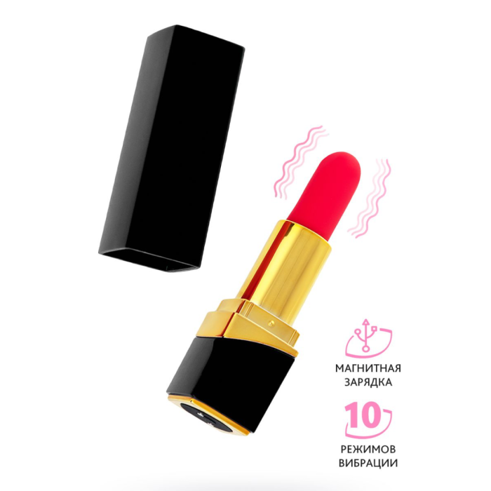 Минивибратор Flovetta PANSIES, ABS пластик, черный, 9 см