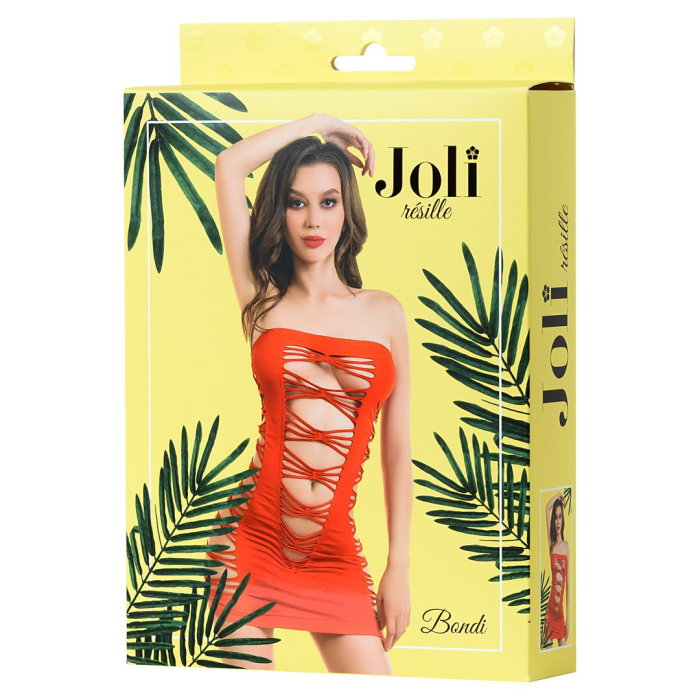 Платье-сетка Joli Bondi, красный, S/M