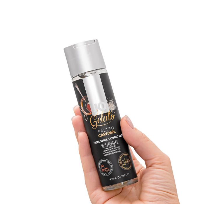 Съедобный лубрикант на водной основе JO Gelato Salted Caramel, со вкусом солёная карамель, 120 мл