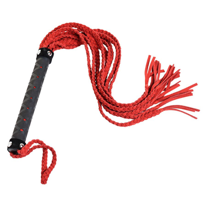 Плеть TOYFA Theatre, замши, красная, 45 см