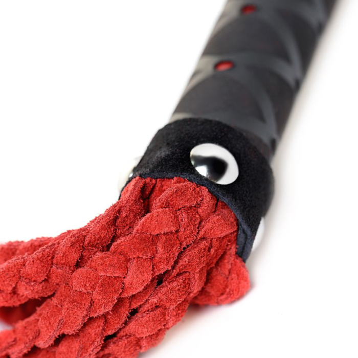 Плеть TOYFA Theatre, замши, красная, 45 см