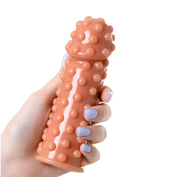 Насадка реалистичная KOKOS EXTREME SLEEVE 02-M с дополнительной стимуляцией, TPE, телесная, 14.7 см