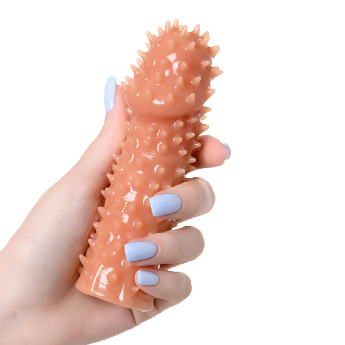 Насадка реалистичная KOKOS EXTREME SLEEVE 07-S с дополнительной стимуляцией, TPE, телесная, 12.7 см