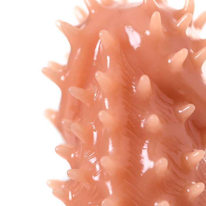 Насадка реалистичная KOKOS EXTREME SLEEVE 07-S с дополнительной стимуляцией, TPE, телесная, 12.7 см