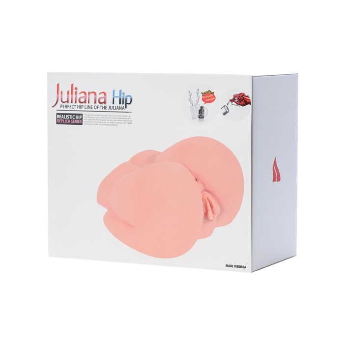 Мастурбатор реалистичный KOKOS Juliana Hip с вибрацией и ротацией, TPR, телесный, 23 см