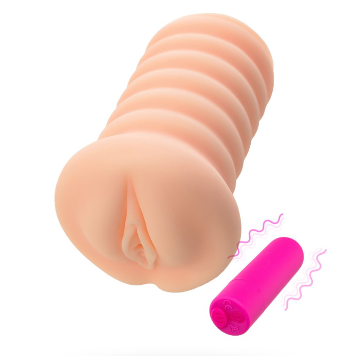 Мастурбатор реалистичный KOKOS Three Sisters Lady с вибрацией, TPR, телесный, 18 см