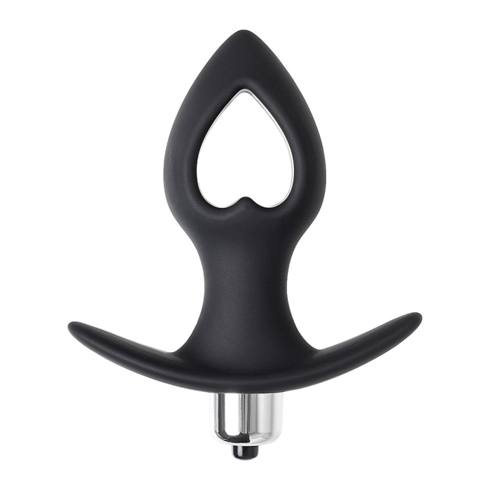 Анальная вибровтулка-расширитель POPO Pleasure by TOYFA Cordis S, силикон, черная, 10 см, Ø 4 см