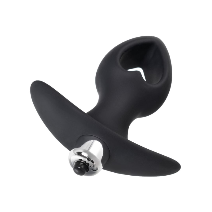 Анальная вибровтулка-расширитель POPO Pleasure by TOYFA Cordis S, силикон, черная, 10 см, Ø 4 см