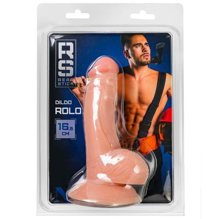 Реалистичный фаллоимитатор RealStick Nude Rolo, PVC, телесный, 17 см