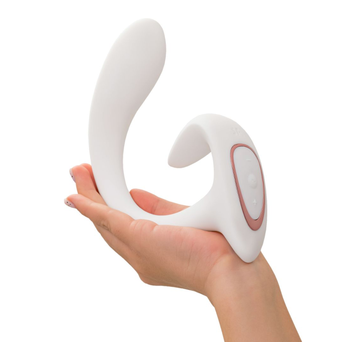 Вагинально-клиторальный вибратор Satisfyer G for Goddess 1, белый, 27 см