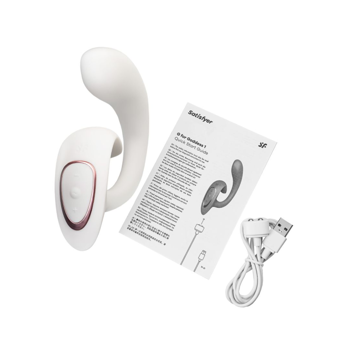 Вагинально-клиторальный вибратор Satisfyer G for Goddess 1, белый, 27 см