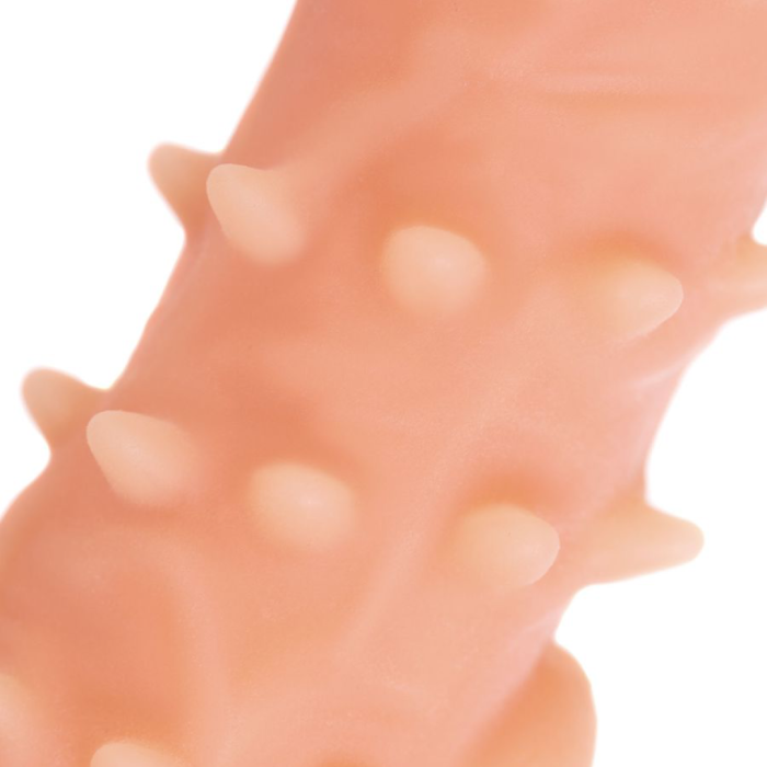 Насадка реалистичная KOKOS NUDE SLEEVE с дополнительной стимуляцией, TPE, телесная, 10 см