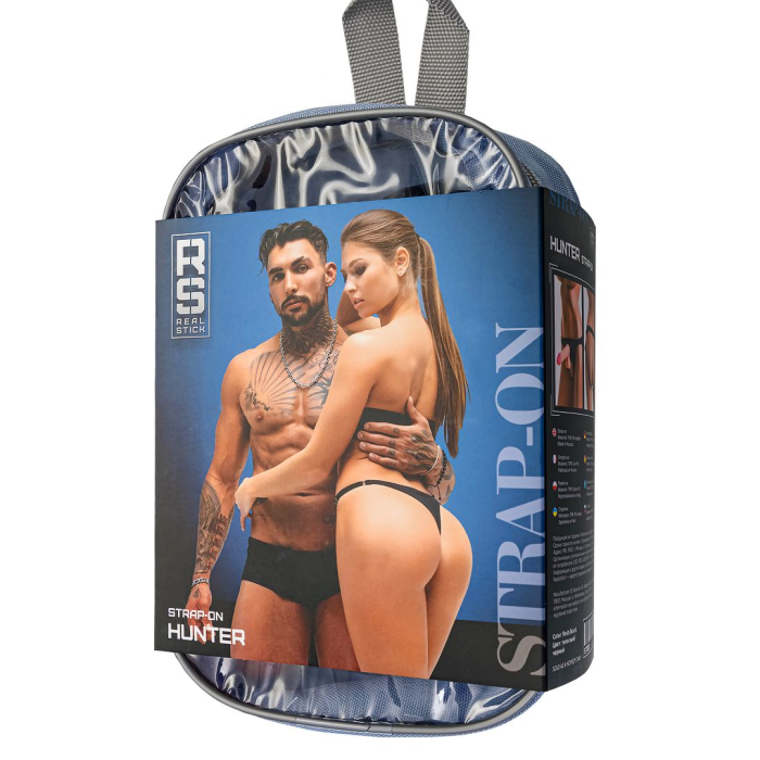 Страпон на креплении RealStick Strap-On Hunter, TPR, телесный, 14,5 см