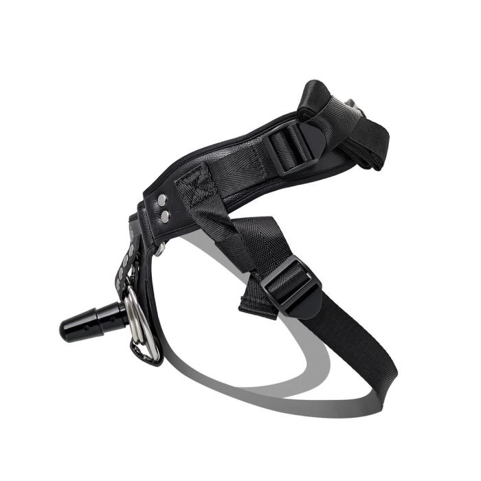 Трусики для страпона RealStick CALIBER, экокожа, черные