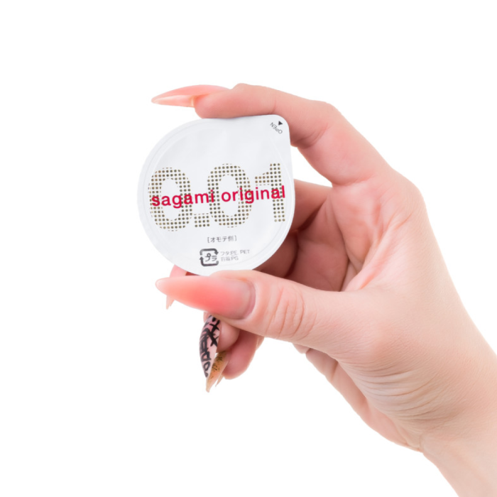 Презервативы Sagami, original 0.01, полиуретан, 17 см, 5,5 см, 1 шт.