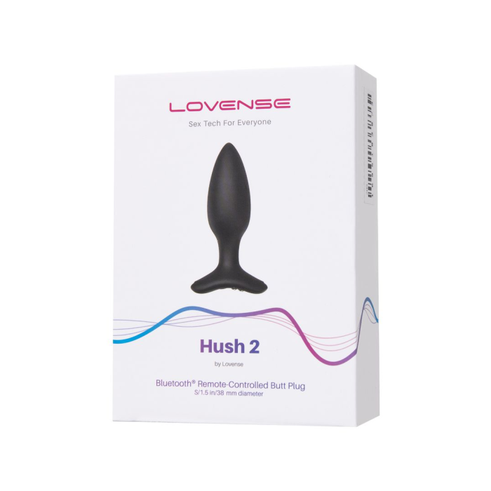 Анальная втулка LOVENSE Hush 2 (S), силикон, черная, 12,1 см, Ø 3,8 см