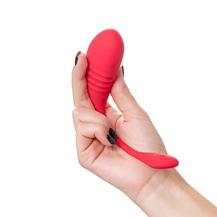 Фрикционное виброяйцо LOVENSE Vulse, силикон, красный, 20,3 см