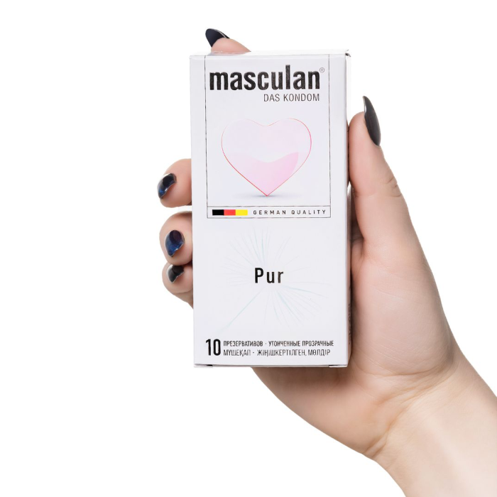 Презервативы Masculan, Pur № 10 утонченные, 18,5 см, 5.3 см, 10 шт.