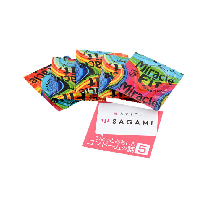 Презервативы Sagami, miracle fit, латекс, 18,5 см, 5,2 см, 5 шт.