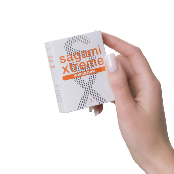 Презервативы Sagami, xtreme, 0.04, латекс, 19 см, 5,4 см, 3 шт.
